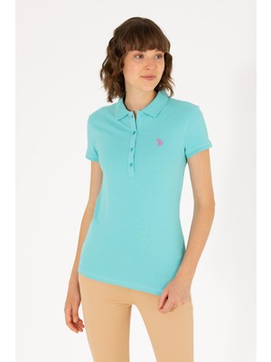 U.S. Polo Assn. Kadın Mint Basic Polo Yaka Tişört 50262675-VR090