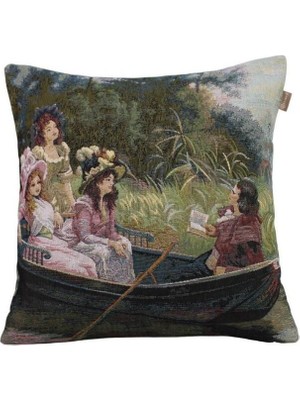 Woodhub Sandal Sefası Goblen Kırlent 40*40 cm