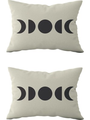 Woodhub Çift Taraflı Dikdörtgen Kırlent Kılıf 2'li