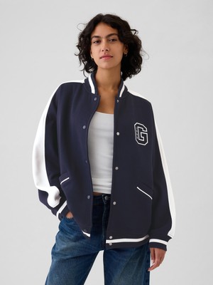 Kadın Lacivert Vintage Soft Gap Logo Varsity Ceket