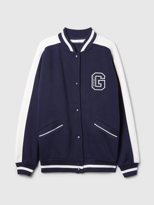 Kadın Lacivert Vintage Soft Gap Logo Varsity Ceket