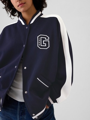 Kadın Lacivert Vintage Soft Gap Logo Varsity Ceket