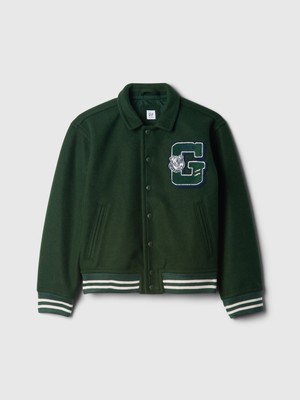 Erkek Çocuk Yeşil Gap Logo Varsity Ceket