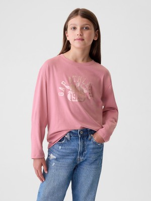 Kız Çocuk Pembe Gap Logo Relaxed T-Shirt