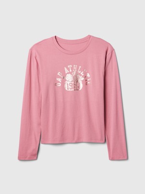 Kız Çocuk Pembe Gap Logo Relaxed T-Shirt