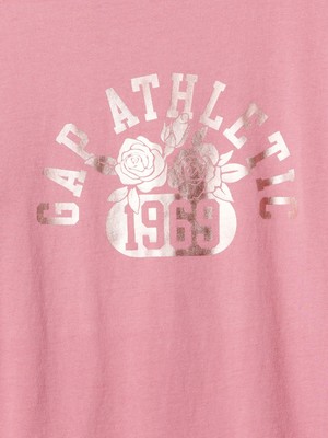 Kız Çocuk Pembe Gap Logo Relaxed T-Shirt