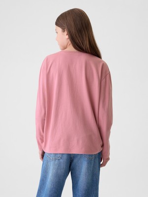 Kız Çocuk Pembe Gap Logo Relaxed T-Shirt