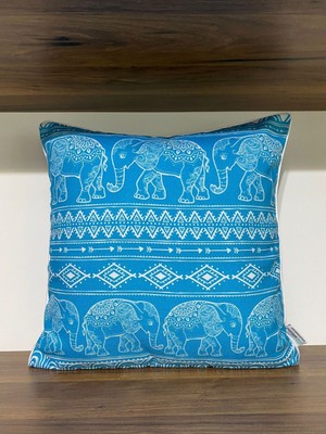 Woodhub Kenarları Biyeli Dijital Baskılı Çift Tarafı Desenli Kırlent Kılıfı