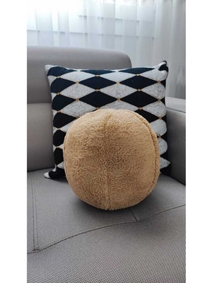 Woodhub Top Kırlent Yastık 1 Büyük Hardal 42 cm
