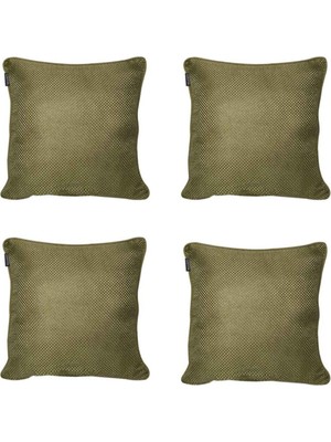 Woodhub 4'lü Hasır Dokulu Fitilli Çift Taraflıkırlent Kılıf Yeşil