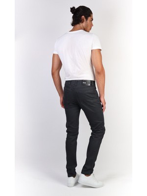 Hlt Jeans Erkek Antrasit Slim Fit Dar Kesim Esnek Likralı Denim Jeans Kot Pantolon HLTHE001967