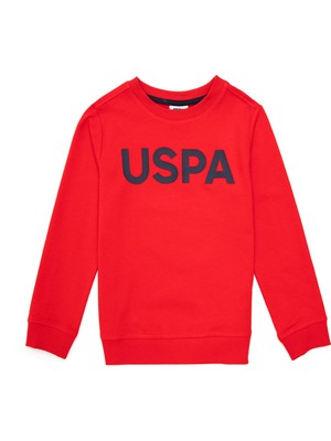U.S. Polo Assn. Erkek Çocuk Kırmızı Bisiklet Yaka Sweatshirt 50289143-VR030