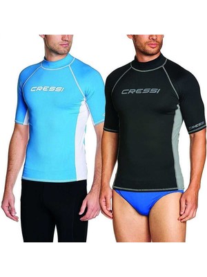 Cressi Man Kısa Kollu Siyah-Gri Rash Guard Medium
