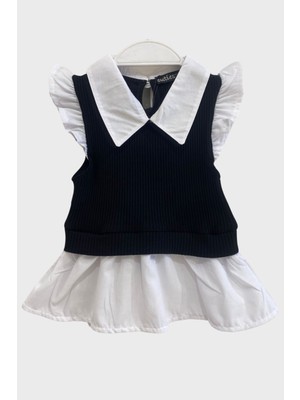 Woorage Gömlek Yakalı Kız Badi - Siyah