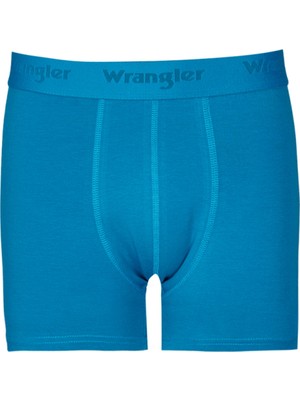 Wrangler Regular Fit Normal Kesim Mavi Tekli Boxer