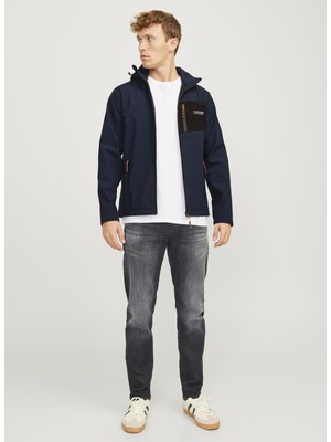 Jack & Jones Lacivert Erkek Mont Jjtaylor Softshell Jacket