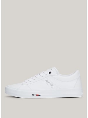 Tommy Hilfiger Beyaz Erkek Sneaker Th Hı Vulc Street Rwb Lth Low