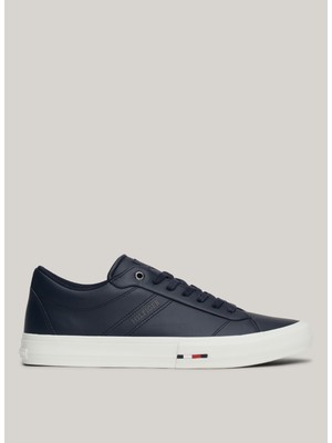 Tommy Hilfiger Lacivert Erkek Sneaker Th Hı Vulc Street Rwb Lth Low