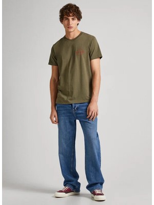 Pepe Jeans Bisiklet Yaka Baskılı Yeşil Erkek T-Shirt PM509210 679 Craıg