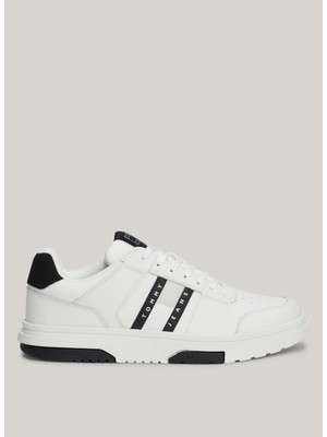 Tommy Hilfiger Beyaz - Siyah Erkek Sneaker The Brooklyn Leather Ess