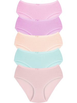 New Lilla 5'li Kız Çocuk Külot Paketi Yumuşak Pamuklu Kumaş ile Rahat Tasarım