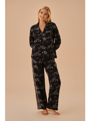 Suwen Fast Gömlek Yaka Pijama Takımı