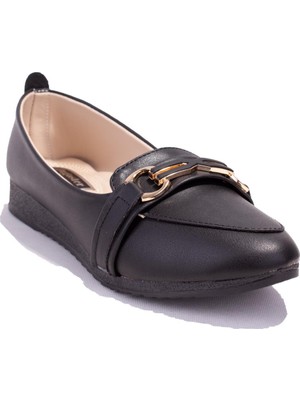 Dagoster DZA07-147199CN Siyah Ortopedik Günlük Babet Kadın Ayakkabı