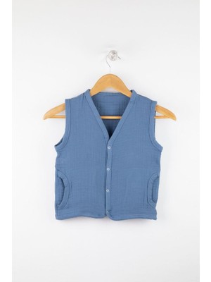 Bross Bebek Müslin Çıtçıtlı Yelek  Pamuk Ü1 BNL-0005