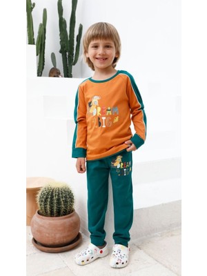 Bross Erkek Çocuk Baskılı Mavi Pijama Takımı ONL-02556