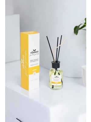 Vibesoo Amber Çubuklu Oda Ortam Kokusu Banyo Tuvalet Yatak Odası Mutfak Ferah Koku 100 ml