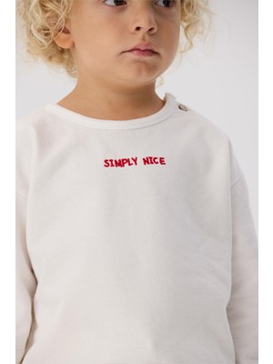 Nebbati Bg Store Erkek Bebek Ekru Sweatshirt