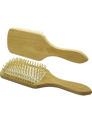 Ahşap Bambu Geniş Bayan Saç Fırçası - Tarak