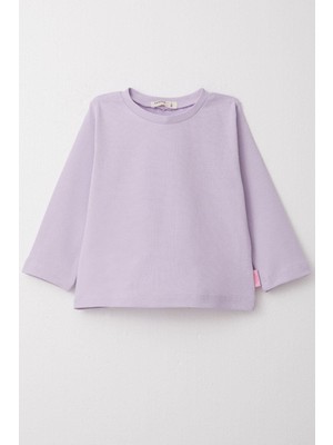 Breeze Kız Çocuk Uzun Kollu Tişört Basic 1-4 Yaş, Açık Lila