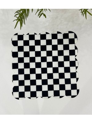 Deco Dama Kumaş Kokteyl Peçetesi Yıkanabilir Lazer Kesimli