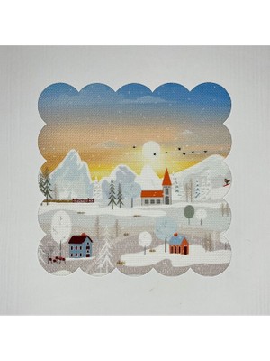 Deco Pastel Yılbaşı Sabahı Desenli Dijital Baskılı Kokteyl Peçetesi