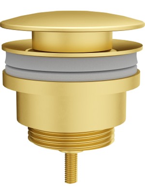 Artema Süzgeç A4514925 Lavabo Yuvarlak Süzgeci Universal Basmalı, Fırçalı Altın
