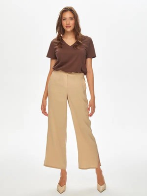 Yanları Yırtmaçlı Modallı Pantolon 69499