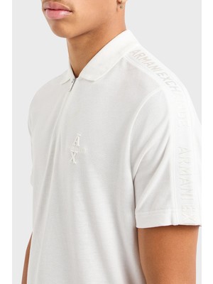 Armani Exchange Pamuklu Regular Fit Yarım Fermuarlı Erkek Polo Yaka Tshirt 6dzflc ZJM5Z 1116