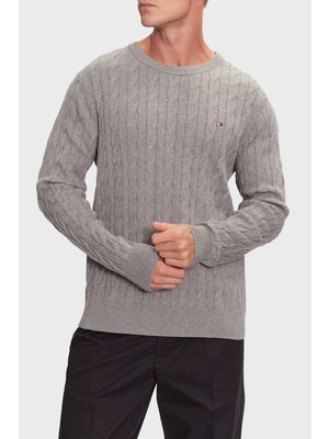 Tommy Hilfiger Pamuklu Relaxed Fit Bisiklet Yaka Örme Kazak Erkek Kazak MW0MW33132 P91