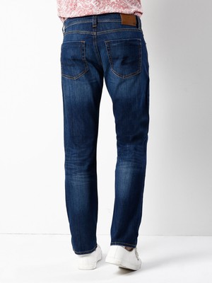 045 Davıd Orta Bel Rahat Paça Regular Fit Mavi Erkek Jean Pantolon Cl1019142