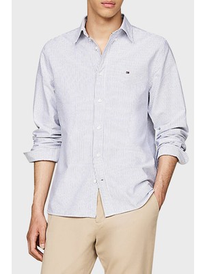 Tommy Hilfiger  Pamuk Regular Fit Çizgili Gömlek Erkek Gömlek MW0MW36238 0A8