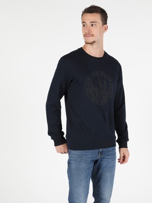 Regular Fit Erkek Lacivert Sweatshirt