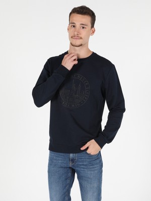 Regular Fit Erkek Lacivert Sweatshirt