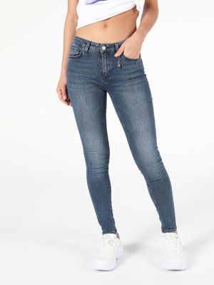 759 Lara Orta Bel Dar Paça Super Slim Fit Jean Kadın Jean Pantolon Cl1053425