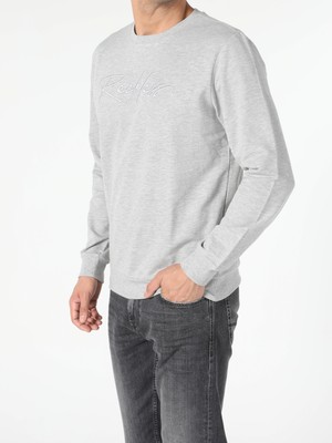 Regular Fit Gri Melanj Erkek Sweatshirt Cl1055791