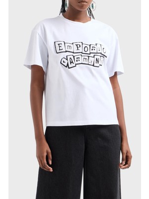 Emporio Armani Logolu Pamuk Regular Fit Tshirt Kadın Tshirt 6D2T7H 2J4EZ 0100