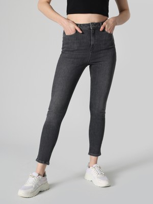 760 Diana Süper Slim Fit Yüksek Bel Dar Paça Gri Jean Kadın Pantolon Cl1063471