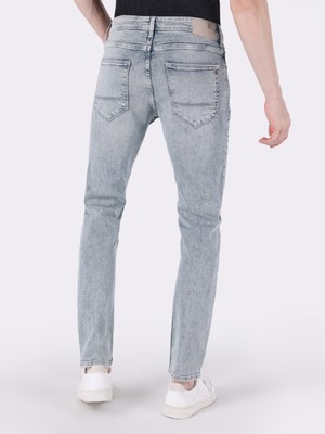 044 Karl Düz Fit Düşük Bel Düz Paça Mavi Jean Erkek Pantolon Cl1064382