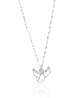 925 Ayar Gümüş Minimal Hayalet Kolye Kadın