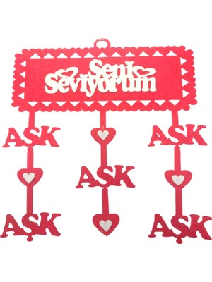 Seni Seviyorum Keçe Süs